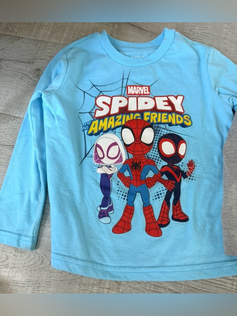 Marvel Spidey and Amazing Friends Light Blue and Red Kids Shirt